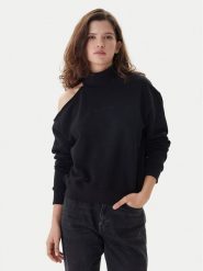 Karl Lagerfeld Jeans Bluza B1W20043 Czarny Relaxed Fit. Czarne bluzy damskie Karl Lagerfeld Jeans, m, bez wzorów, z bawełny, bez ramiączek, bez kaptura. Za 569.99 zł.