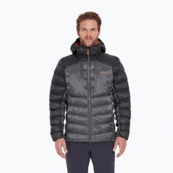 Kurtka puchowa męska Rab Cirrus Ultra Hoody. Czarne kurtki męskie RAB, m, bez wzorów, z puchu, bez kaptura. Za 829.30 zł.