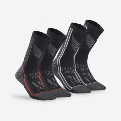 Skarpety turystyczne Quechua SH900 Mountain Mid. Czarne skarpetki damskie QUECHUA, bez wzorów, z elastanu. Za 119.99 zł.