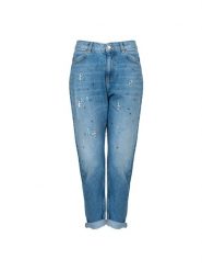 Pinko Spodnie "Maurice" | 1V10U1 A094 | Kobieta | Niebieski. Niebieskie spodnie materiałowe damskie Pinko, bez wzorów, z bawełny, eleganckie. W wyprzedaży za 299.00 zł.