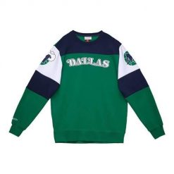 Bluza sportowa męska Mitchell & Ness Dallas Mavericks. Zielone bluzy sportowe męskie Mitchell & Ness, m, bez wzorów, bez kaptura. Za 525.00 zł.