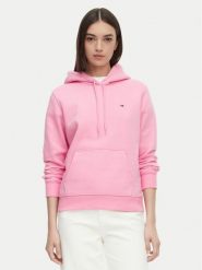 Tommy Jeans Bluza Flag DW0DW19958 Różowy jasny Regular Fit. Czerwone bluzy damskie Tommy Jeans, m, bez wzorów, z bawełny, bez ramiączek, bez kaptura. Za 329.99 zł.