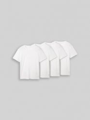 Męska Koszulka Tom Tailor 4 pack t-shirts White 1042383 20000. Białe t-shirty męskie Tom Tailor, m, bez wzorów, bez kołnierzyka, bez ramiączek. Za 159.99 zł.