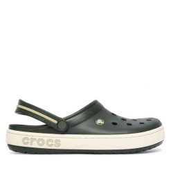 Klapki Crocs. Zielone klapki męskie Crocs, bez wzorów, bez zapięcia. Za 259.99 zł.