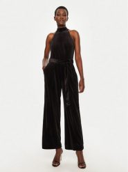 Gap Kombinezon 645193-00 Czarny Wide Leg. Czarne sukienki damskie GAP, xl, bez wzorów, z syntetyku, bez kołnierzyka, bez ramiączek. Za 189.99 zł.