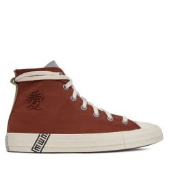 Trampki Converse. Czerwone trampki i tenisówki damskie Converse, bez wzorów, bez zapięcia. Za 299.99 zł.