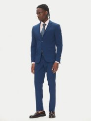 Lindbergh Garnitur 30-61040 Niebieski Slim Fit. Niebieskie garnitury męskie Lindbergh, m, bez wzorów, z syntetyku. Za 559.99 zł.