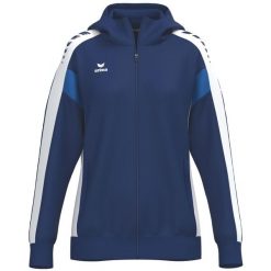 Wielokolorowa kurtka treningowa Erima Celebrate 125 z kapturem. Szare kurtki męskie Erima, bez wzorów, dziergany, klasyczne, z kapturem. Za 327.99 zł.
