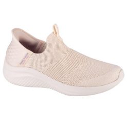 Buty sportowe Sneakersy damskie, Slip-Ins Ultra Flex 3.0 Smooth Step. Brązowe obuwie sportowe damskie Skechers, bez wzorów, bez zapięcia, trekkingowe. Za 379.99 zł.