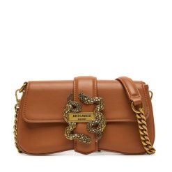 Torebka Just Cavalli. Brązowe listonoszki damskie Just Cavalli, bez wzorów, bez dodatków. Za 579.99 zł.