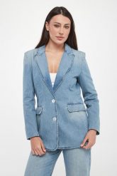 Marynarka damska jeansowa Furetto MARELLA. Marynarki i żakiety damskie Marella, bez wzorów, z jeansu, bez kołnierzyka, bez ramiączek. Za 1,319.00 zł.