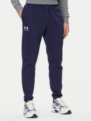 Under Armour Spodnie dresowe UA Essential Fleece Jogger 1373882 Granatowy Regular Fit. Niebieskie spodnie sportowe męskie Under Armour, m, bez wzorów, z bawełny. Za 239.99 zł.