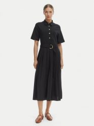 Tommy Hilfiger Sukienka codzienna WW0WW48756 Czarny Regular Fit. Czarne sukienki damskie Tommy Hilfiger, na co dzień, m, bez wzorów, z bawełny, bez kołnierzyka, bez ramiączek, proste. Za 699.99 zł.