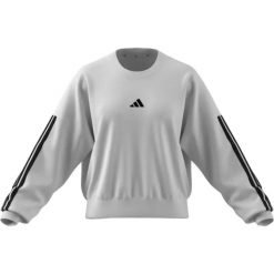 Bluza damska Adidas W 3S FT SWT JD5285 biała, długi rękaw. Białe bluzy damskie Adidas, s, bez wzorów, z bawełny, bez ramiączek, bez kaptura. Za 216.70 zł.