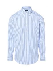 Polo Ralph Lauren Męska koszula casualowa - Custom Fit Mężczyźni Regular Fit Bawełna niebieski|biały w paski, L. Białe koszule męskie Polo Ralph Lauren, l, bez wzorów, z bawełny, klasyczne, bez kołnierzyka, bez ramiączek. Za 689.95 zł.