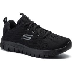 Sportowe SKECHERS 12615. Czarne obuwie sportowe damskie Skechers, bez wzorów, z materiału, bez zapięcia. Za 199.99 zł.