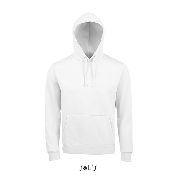 Bluza z kapturem Sol's Spencer. Białe bluzy damskie SOL'S, s, bez wzorów, z bawełny, bez ramiączek, z kapturem. Za 151.50 zł.