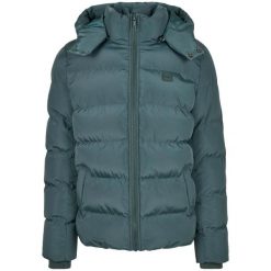 Męska Kurtka Puchowa Z Kapturem. Zielone kurtki męskie Urban Classics, m, bez wzorów, z puchu, sportowe, z kapturem. Za 286.99 zł.