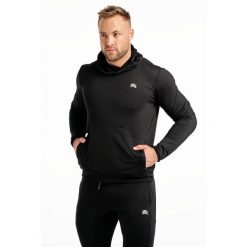 Bluza fitness z kapturem męska Rough Radical Snappy. Czarne bluzy męskie ROUGH RADICAL, m, bez wzorów, sportowe, bez ramiączek, z kapturem. W wyprzedaży za 119.20 zł.