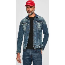 Guess Jeans - Kurtka. Niebieskie kurtki męskie Guess Jeans, l, z aplikacjami, z bawełny, bez kaptura. Za 639.90 zł.