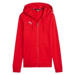 Bluza Damska Team Goal Casuals Z Pełnym Zamkiem Błyskawicznym. Czerwone bluzy damskie Puma, bez wzorów, bez ramiączek, bez kaptura. Za 218.99 zł.