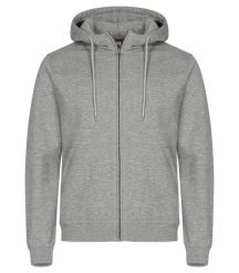 Clique Miami Hoody Full Zip bluza z kapturem z bawełny i materiału z recyklingu. Szare bluzy damskie CLIQUE, m, bez wzorów, z bawełny, bez ramiączek, z kapturem. Za 192.86 zł.