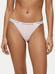 Tommy Hilfiger Stringi UW0UW06228 Różowy. Czerwone majtki damskie Tommy Hilfiger, z bawełny. Za 69.99 zł.