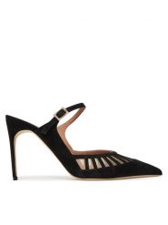 MALONE SOULIERS Klapki Bardot 90-2 Czarny. Czarne klapki damskie MALONE SOULIERS, bez wzorów, ze skóry, bez obcasa, bez zapięcia. Za 1,839.00 zł.