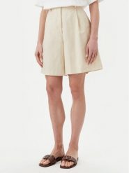 Weekend Max Mara Bermudy Ecuba 2515141032 Écru Regular Fit. Szorty damskie Weekend Max Mara, bez wzorów, z bawełny. Za 499.99 zł.