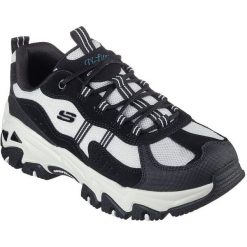 Buty sportowe damskie Skechers D'lites Hiker. Czarne obuwie sportowe damskie Skechers, bez wzorów, bez zapięcia. Za 490.00 zł.