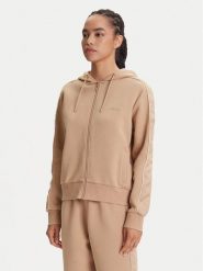 Guess Bluza V5YQ00 KB3P2 Beżowy Regular Fit. Brązowe bluzy damskie Guess, xs, z aplikacjami, z bawełny, bez ramiączek, bez kaptura. Za 299.99 zł.