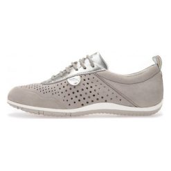 Geox tenisówki damskie Vega 36 szare. Szare trampki i tenisówki damskie Geox, bez wzorów, z materiału, bez zapięcia. W wyprzedaży za 374.00 zł.