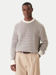 Calvin Klein Sweter LV04LD306G Beżowy Regular Fit. Brązowe swetry męskie Calvin Klein, l, bez wzorów, z wełny, bez kołnierzyka, bez ramiączek. Za 949.99 zł.