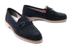 RIEKER 51860-14 blue, półbuty damskie. Niebieskie półbuty damskie Rieker, bez wzorów, bez obcasa, na obcasie, bez zapięcia. Za 197.94 zł.