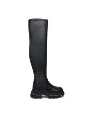 Tommy Jeans Kozaki Tjw Lightweight Otk Boot EN0EN02634 Czarny. Czarne kozaki damskie Tommy Jeans, bez wzorów, z jeansu, bez obcasa, na płaskiej podeszwie, bez zapięcia. Za 639.99 zł.