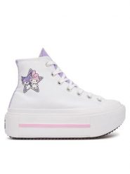 Converse Trampki Chuck Taylor All Star Lift Double Stack A21835C Biały. Białe trampki i tenisówki damskie Converse, bez wzorów, z materiału, bez zapięcia. Za 449.99 zł.