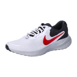 Buty sportowe Nike Revolution 7 Biały/Czarny/Photon Dust/Fire Red. Białe buty sportowe męskie Nike, bez wzorów, z materiału, bez zapięcia, do biegania, Nike Revolution. Za 276.55 zł.