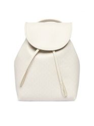 Calvin Klein Plecak Emblem Aop Mini Backpack LV04F3507G Biały. Białe plecaki damskie Calvin Klein, bez wzorów, ze skóry. Za 529.99 zł.