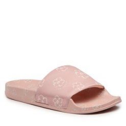 Klapki Ted Baker. Czerwone klapki damskie Ted Baker, bez wzorów, bez obcasa, bez zapięcia. Za 299.99 zł.