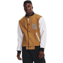 Kurtka Under Armour Ua Originators Letterman, Mężczyźni. Brązowe kurtki męskie Under Armour, m, bez wzorów, z bawełny, sportowe, bez kaptura. Za 690.00 zł.