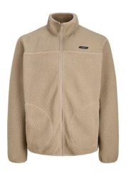 Bluza rozpinana z polaru baranka JJ REBEL. Szare bluzy męskie bonprix, m, bez wzorów, z polaru, bez ramiączek, bez kaptura. Za 129.99 zł.