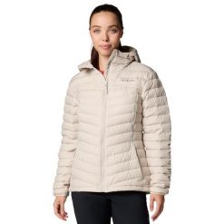 Kurtka sportowa damska Columbia Westridge Hooded Down Jacket. Brązowe kurtki sportowe damskie Columbia, l, bez wzorów, z poliesteru, bez ramiączek, bez kaptura, trekkingowe. Za 529.99 zł.