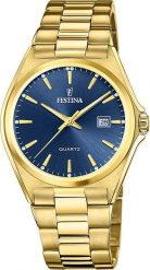 Zegarek Festina Zegarek męski Festina F20555-4 złoty. Żółte zegarki męskie Festina, bez wzorów, złote. Za 509.00 zł.