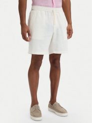 Tommy Hilfiger Szorty materiałowe Dover MW0MW44358 Biały Regular Fit. Białe szorty męskie Tommy Hilfiger, bez wzorów, ze lnu. Za 368.99 zł.