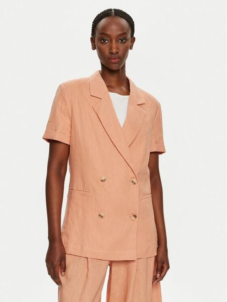 ViCOLO Marynarka TB2741 Pomarańczowy Regular Fit. Brązowe marynarki i żakiety damskie ViCOLO, bez wzorów, z wiskozy, bez kołnierzyka, bez ramiączek. Za 239.99 zł.