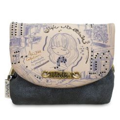 Granatowa Kompaktowa Portmonetka Damska Anekke. Niebieskie portfele damskie Anekke, z materiału. Za 129.00 zł.