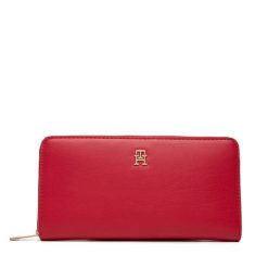 Portfel Tommy Hilfiger. Czerwone portfele damskie Tommy Hilfiger. Za 249.99 zł.