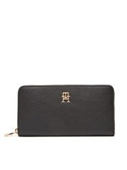 Tommy Hilfiger Portfel Th Distinct Lrg Za AW0AW17482 Czarny. Czarne portfele damskie Tommy Hilfiger, ze skóry. Za 259.99 zł.