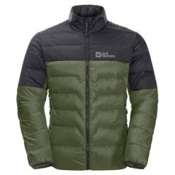 Kurtka puchowa Jack Wolfskin Dna Tundra Down M. Zielone kurtki męskie Jack Wolfskin, l, bez wzorów, z materiału, sportowe, bez kaptura. Za 596.75 zł.