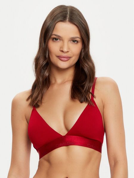 Calvin Klein Underwear Biustonosz braletka Lightly Lined Triangle 000QF7994E Bordowy. Czerwone biustonosze Calvin Klein Underwear, bez wzorów, z bawełny. Za 99.99 zł.